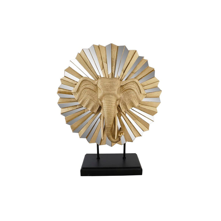 Goldener Elefant Deko-Figur mit Strahlenmuster - Homely Family Shop