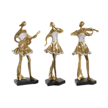 Goldene Ballerina Figuren mit Musikinstrumenten als Deko - homely Family Shop