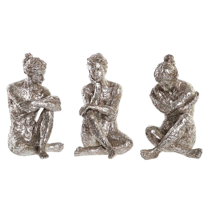 DKD Home Silberfarbene Damen Figuren, 26cm Deko - homely Family Shop
