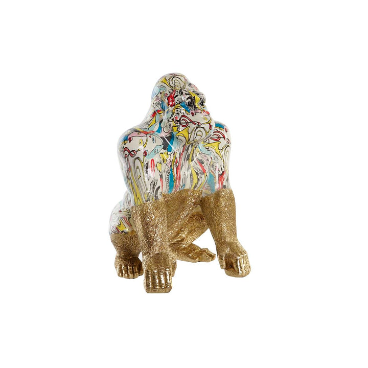 Bunte Gorilla Deko-Figur mit goldenen Akzenten - homely Family Shop