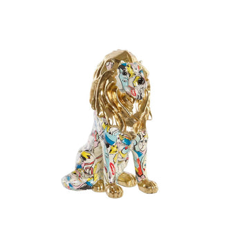 DKD Home Decor Löwe Figur aus Harz mit Gold und bunte Muster - homely Family Shop