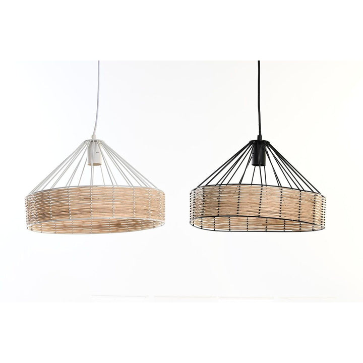 DKD Home Decor Deckenleuchten aus Rattan und Metall, schwarz und weiß - homely Family Shop