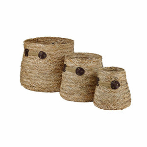 DKD Home Deko Korb-Set aus Seegras mit Riemen - homely Family Shop