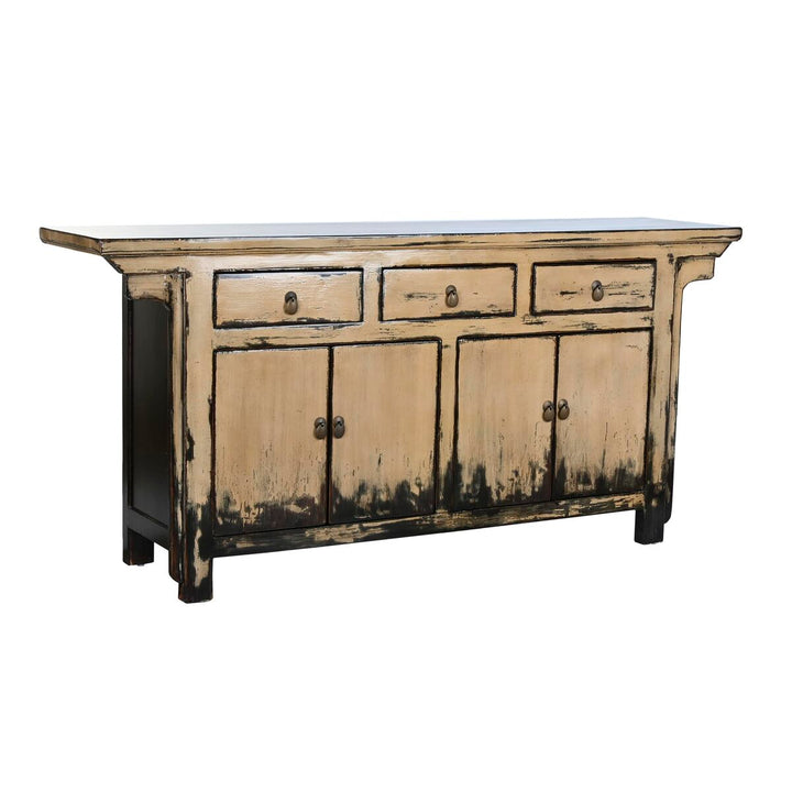 DKD Home Anrichte aus Ulmenholz in Weiß und Braun, 176 cm breit - homely Family Shop