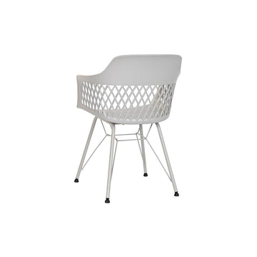 DKD Home Decor Esszimmerstuhl mit Rautenmuster und Metallgestell - homely Family Shop