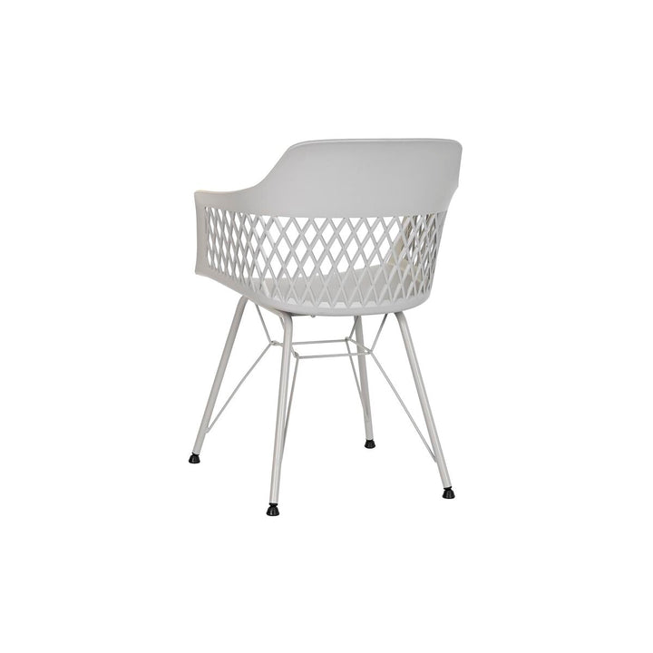 DKD Home Decor Esszimmerstuhl mit Rautenmuster und Metallgestell - homely Family Shop