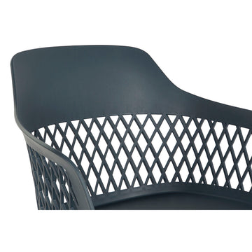 Marineblauer DKD Home Stuhl mit geometrischem Muster - homely Family Shop