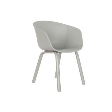 DKD Home Decor Esszimmerstuhl hellgrau mit Metallbeinen - homely Family Shop