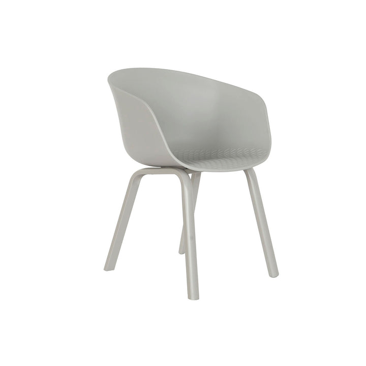DKD Home Decor Esszimmerstuhl hellgrau mit Metallbeinen - homely Family Shop