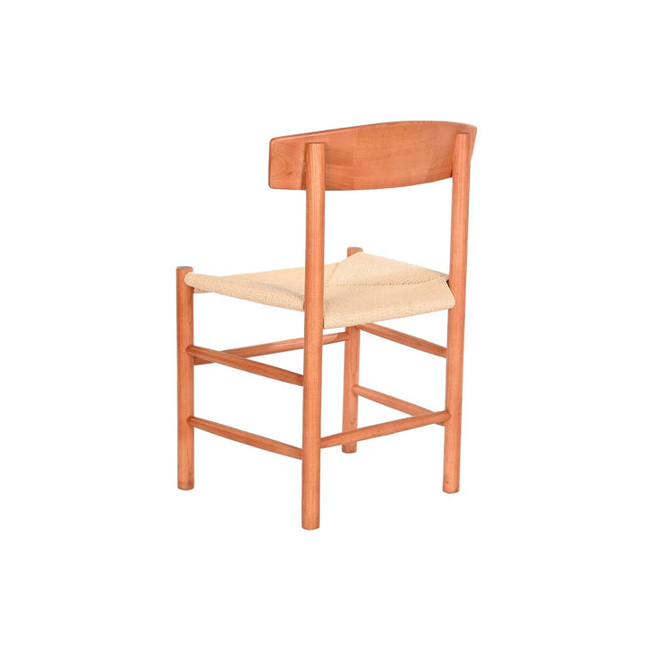 Brauner Holz Esszimmerstuhl mit Webmuster - Homely Family Shop