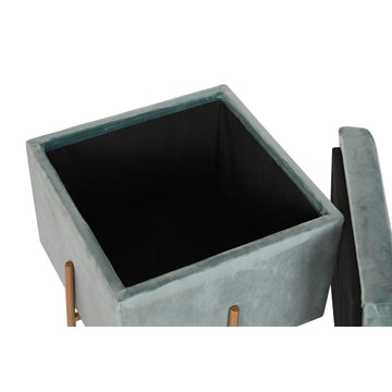 Türkisfarbene DKD Home Decor Fußstütze aus Polyester mit Metallrahmen - homely Family Shop