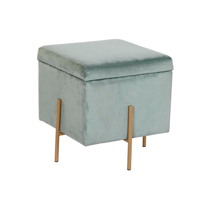 Türkisfarbene DKD Home Decor Fußstütze mit Metallbeinen - homely Family Shop