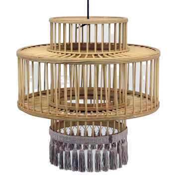 Beige DKD Home Deckenlampe mit Fransen, 45x45x46cm - homely Family Shop
