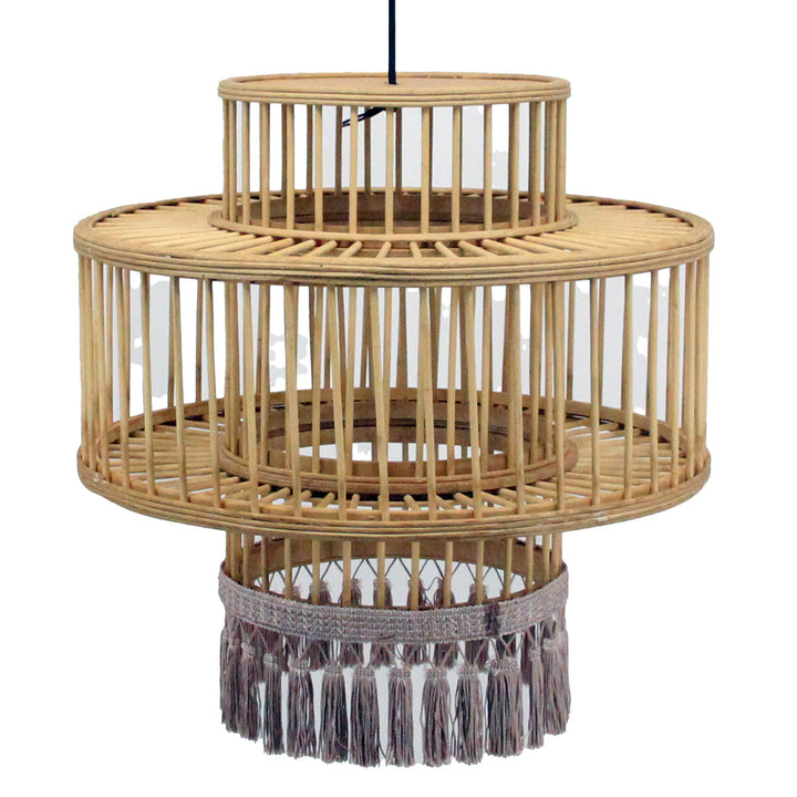 Beige DKD Home Deckenlampe mit Fransen, 45x45x46cm - homely Family Shop