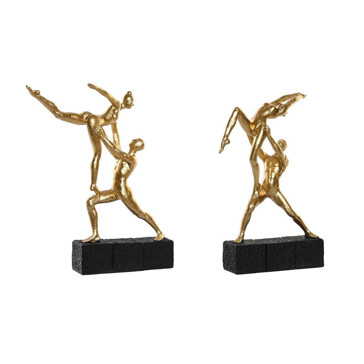 Goldene Turner Figuren auf Schwarz Sockel, DKD Home Decor - homely Family Shop