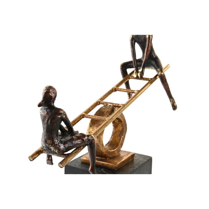 Moderne Deko-Figur aus Metall und Harz in Schwarz und Gold von DKD Home Decor - homely Family Shop