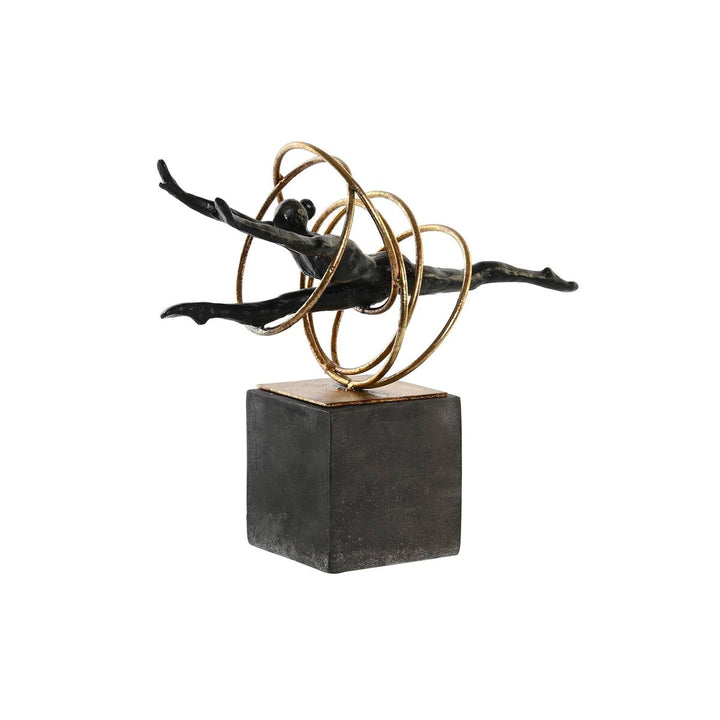 Moderne DKD Home Deko-Figur eines Turners aus Harz und Metall in Schwarzgold - homely Family Shop