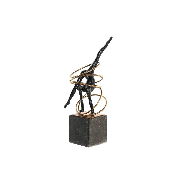 Schwarze Turner Figur mit goldenen Ringen, moderne Deko - homely Family Shop