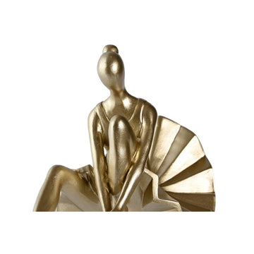 Goldene Ballett-Tänzerin Deko Figur mit Fächer - homely Family Shop