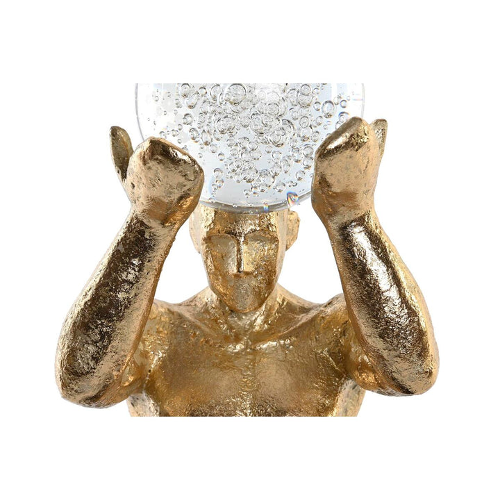 Goldene Harz Deko-Figur eines Mannes mit Blasen - Homely Family Shop