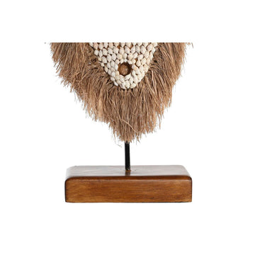 DKD Home Decor Maske aus Faser mit Muscheln auf Holzsockel - homely Family Shop