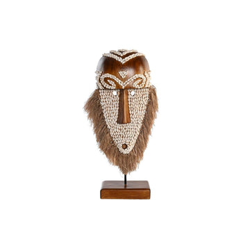 DKD Home Dekor Maske aus Faser mit Muscheln und Holzständer - homely Family Shop