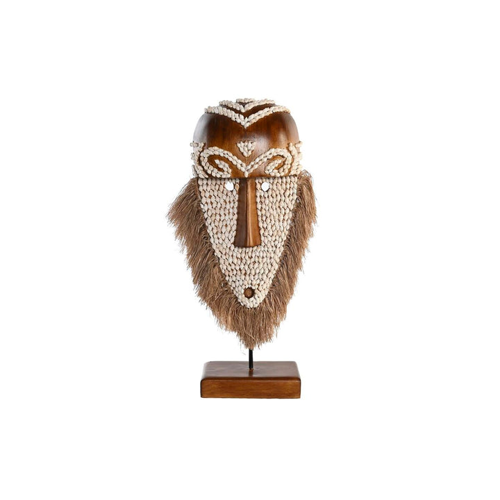 DKD Home Dekor Maske aus Faser mit Muscheln und Holzständer - homely Family Shop