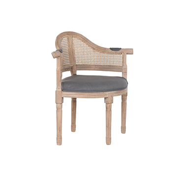 DKD Home Esszimmerstuhl mit Rattan und dunklem Sitz - homely Family Shop