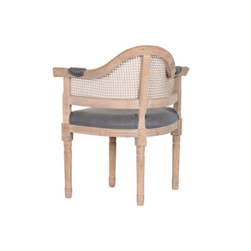 DKD Home Esszimmerstuhl mit Rattangeflecht und dunklem Sitz - homely Family Shop