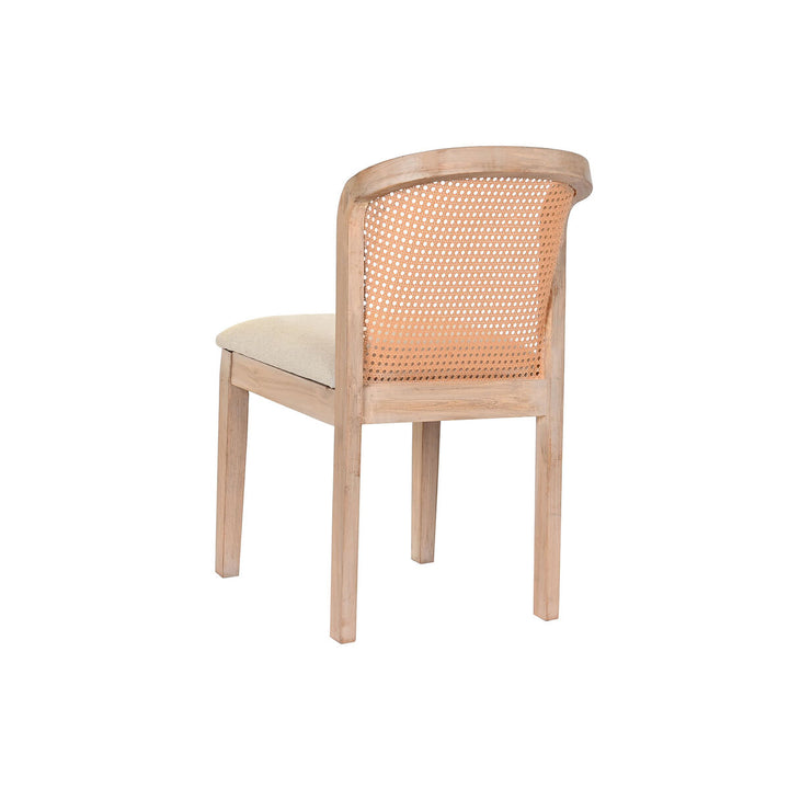 DKD Home Decor Esszimmerstuhl mit beigem Sitz und gewebter Rückenlehne - homely Family Shop