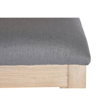 Detailaufnahme: Dunkelgrauer Polyester Esszimmerstuhl mit Holzrahmen - homely Family Shop
