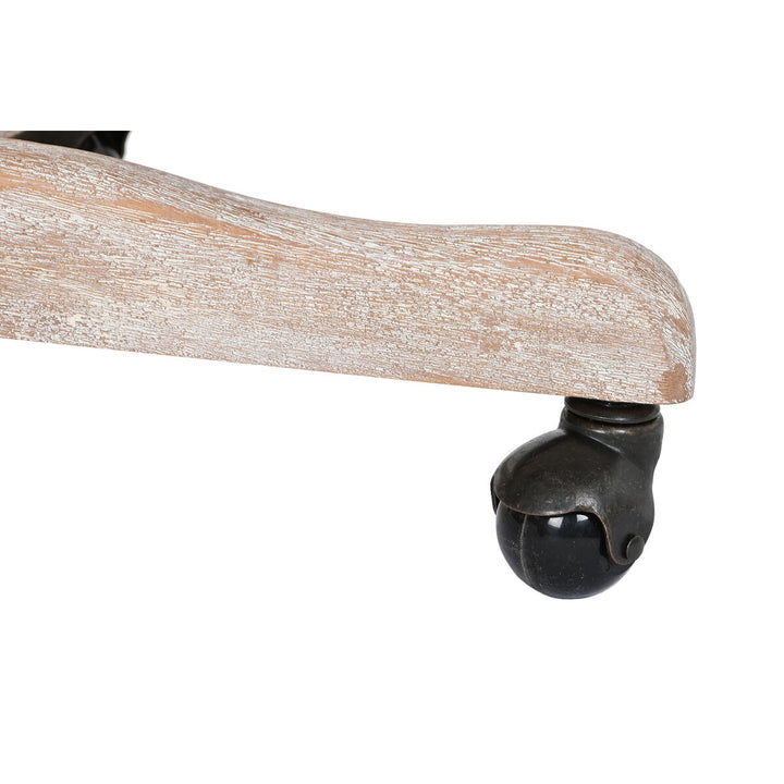 Detail brauner Stuhlbein mit Rad von DKD Home Decor - homely Family Shop