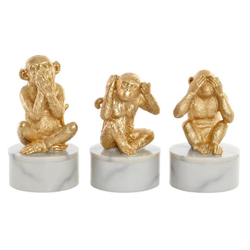 Goldene Affen Figuren, tropische Deko im 3er Set - Homely Family Shop