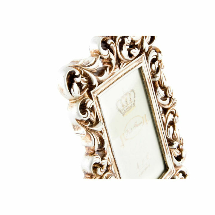 Goldener DKD Home Decor Fotorahmen aus Harz mit Shabby Chic und floralen Verzierungen.