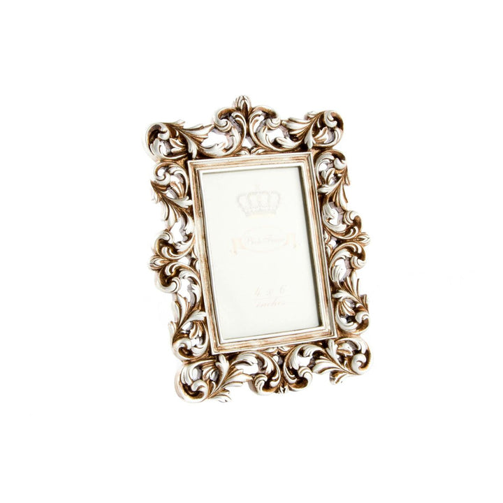 Goldener Fotorahmen im Shabby Chic Design mit Harz Ornamenten von DKD Home Decor.