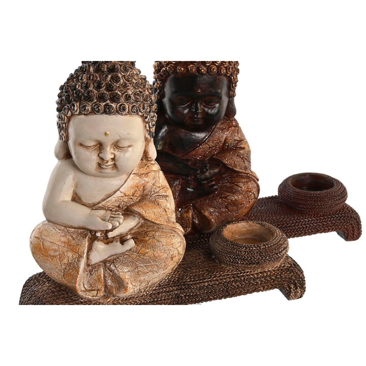 DKD Home Decor Buddha Figuren Set in Rot und Beige mit orientalischem Design - homely Family Shop