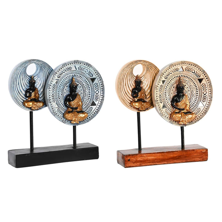 Zwei orientalische Buddha Figuren in Beige und Blau von DKD Home Decor - homely Family Shop