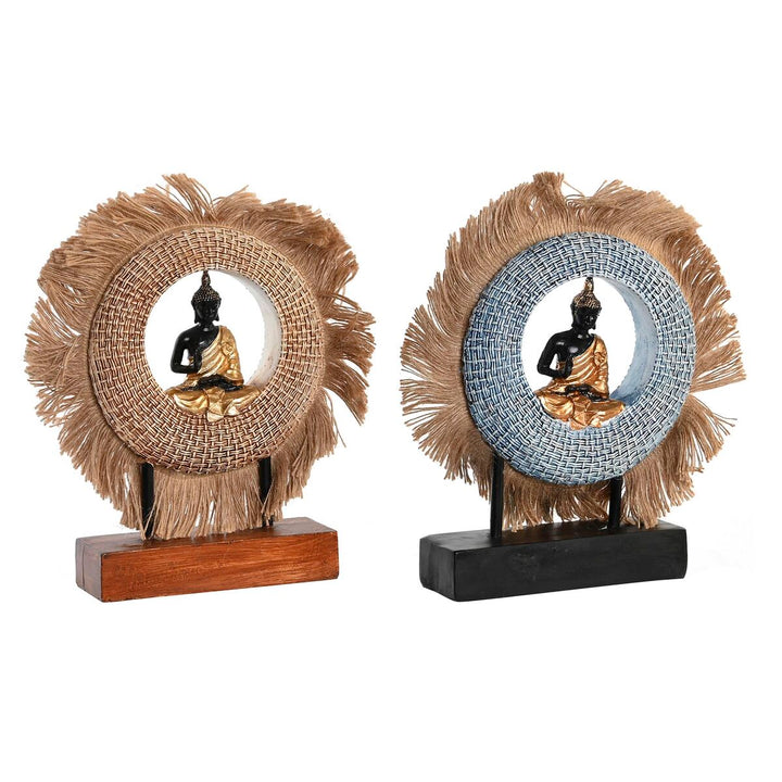 Beige blaue Buddha Figuren mit orientalischem Design von DKD Home Decor - homely Family Shop