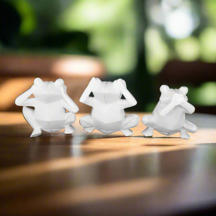 DKD Home Decor weiße Frosch Figuren, 18,5cm Deko-Objekt - homely Family Shop