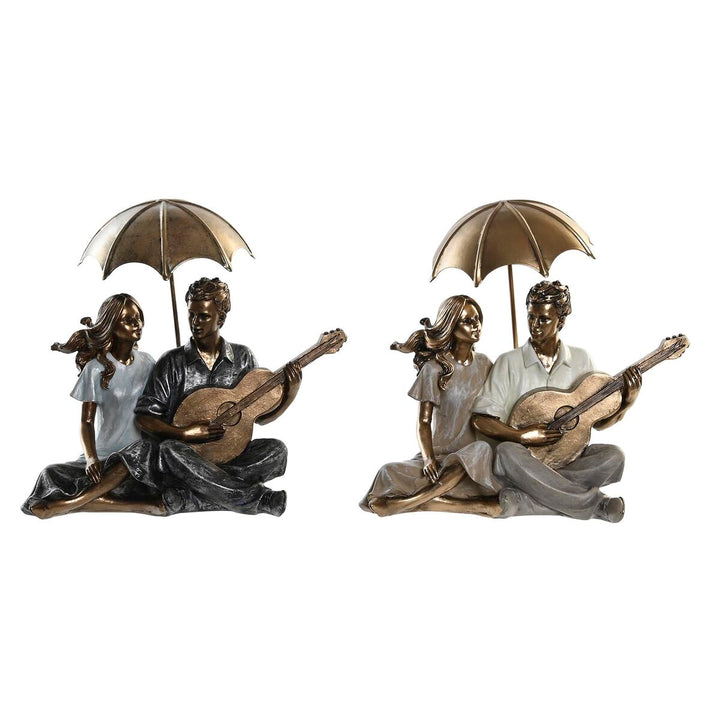 Bunte DKD Home Decor Figuren: Ehepaar mit Gitarre unter Sonnenschirm - homely Family Shop