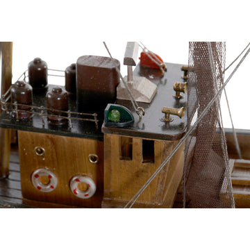 Detailreiches Deko Barco Modell mit Netz und Rettungsringen - homely Family Shop