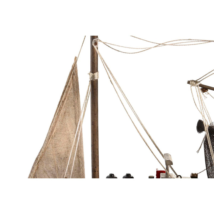 Dekoratives DKD Home Deko Boot mit Segel und Holzmast - homely Family Shop
