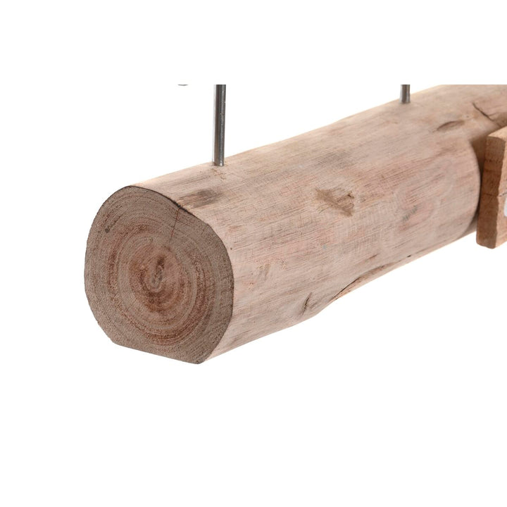 DKD Home Deko Wal Figur aus Mango-Holz mit antikem Finish in Braun und Weiß.