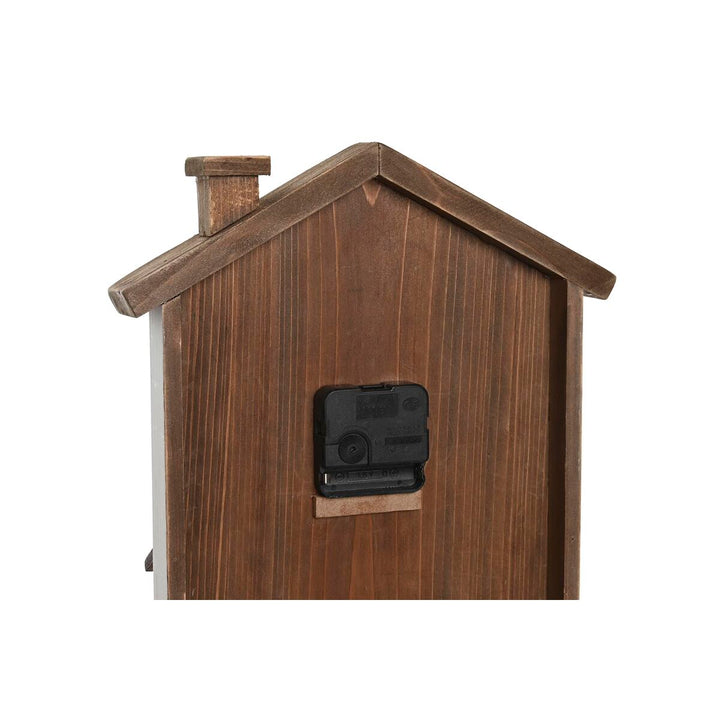 Rückseite der Hausuhr aus Holz mit sichtbarem Mechanismus. DKD Home Decor Häuser.