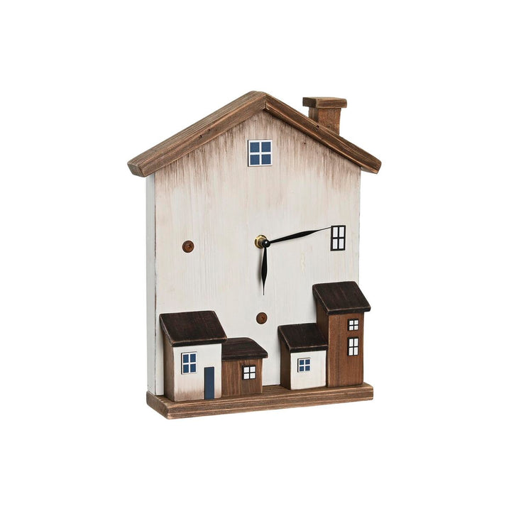 Weiße DKD Home Decor Bordüre, Häuser Design. Dekorativer Akzent mit Haus Motiven.