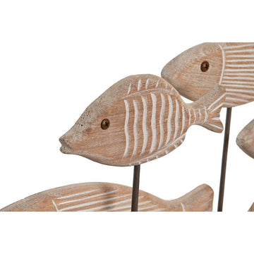 Deko-Figur mit antikem Finish. Hellebraune Fische mit Spiralen als Detail.