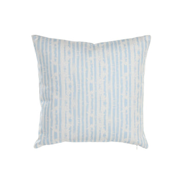 Blau-weiß gestreiftes DKD Home Decor Kissen mit mediterranem Streifen Design.