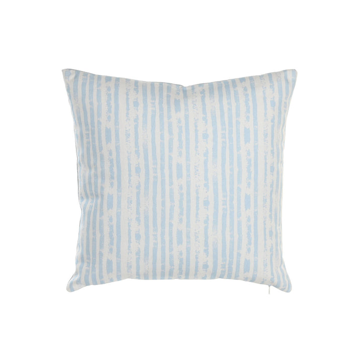Blau-weiß gestreiftes DKD Home Decor Kissen mit mediterranem Streifen Design.