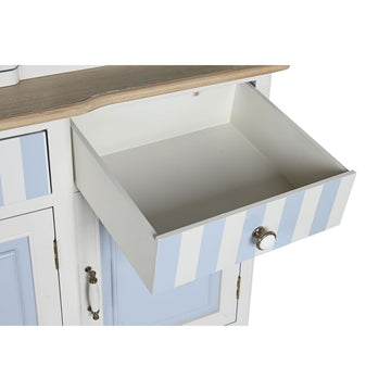 Offene Schublade im blau-weiß gestreiften DKD Home Dekor Ständer - homely Family Shop