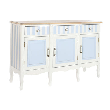 DKD Home Decor Anrichte in Weiß und Himmelsblau mit Schubladen und Türen - homely Family Shop